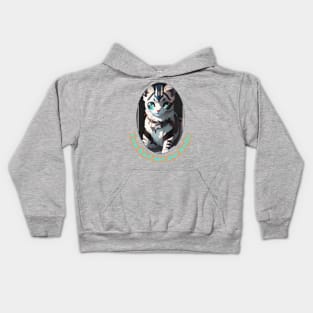 You had MEOW hello (futuristic feline kitty) Kids Hoodie